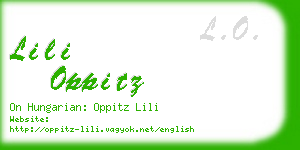 lili oppitz business card